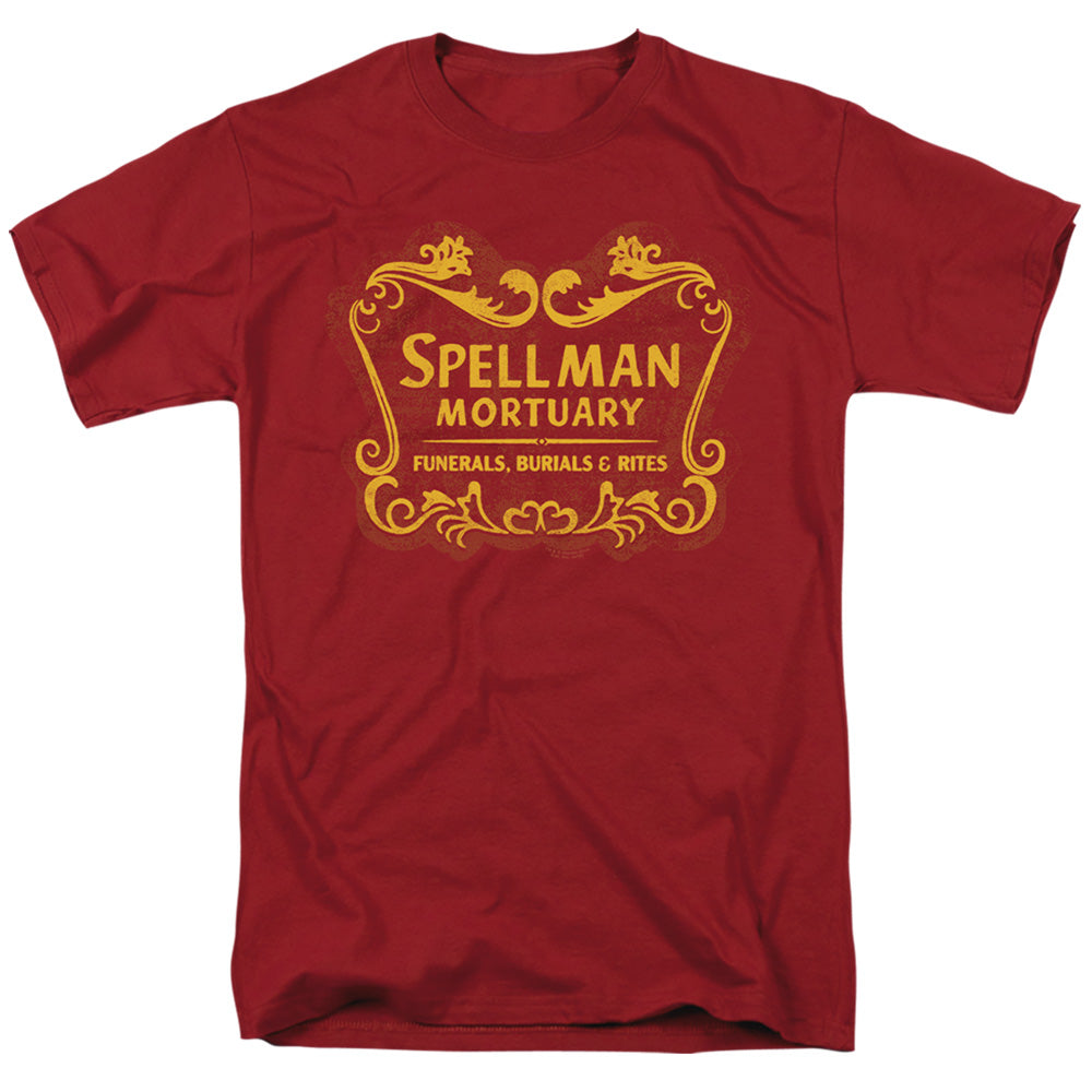 Chilling Adventures Of Sabrina Spellman Mortuary Mens T Shirt Cardinal