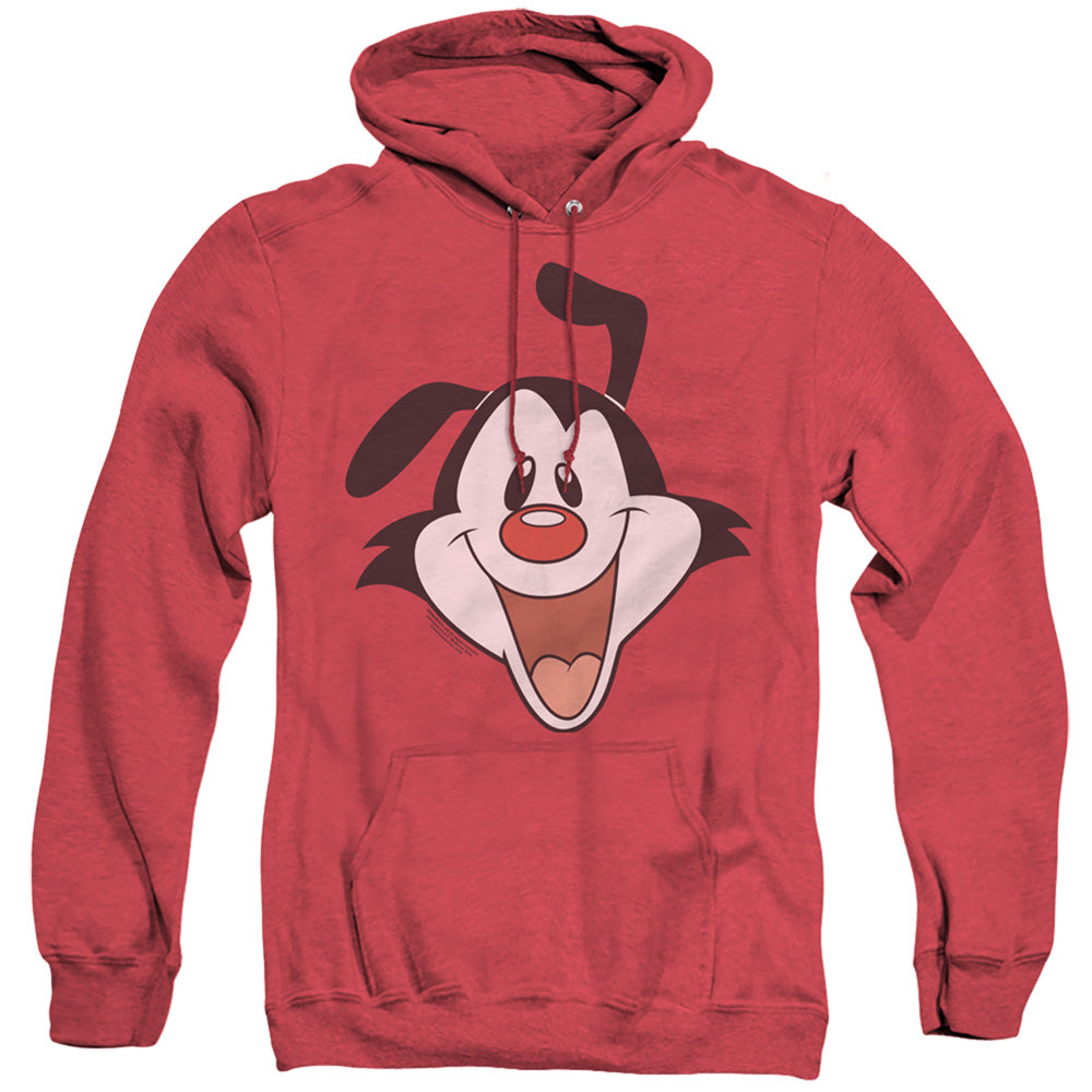 Animaniacs Yakko Head Heather Mens Hoodie Red