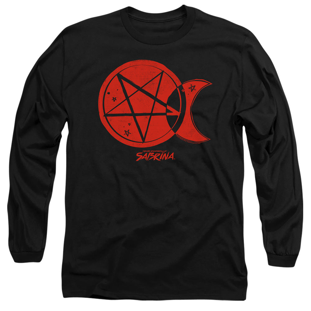 Chilling Adventures Of Sabrina Dark Moon Mens Long Sleeve Shirt Black Officially Licensed