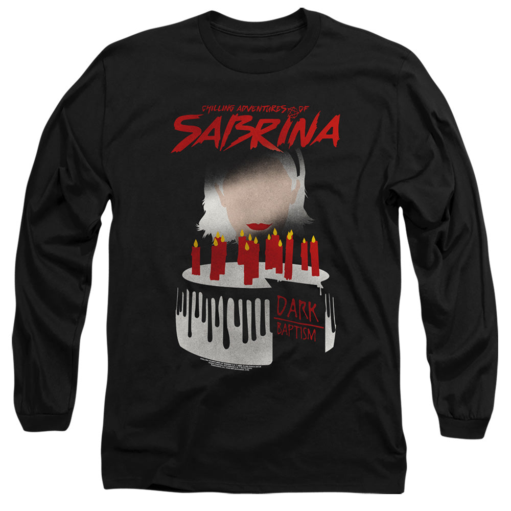 Chilling Adventures Of Sabrina Dark Baptism Mens Long Sleeve Shirt Black Officially Licensed