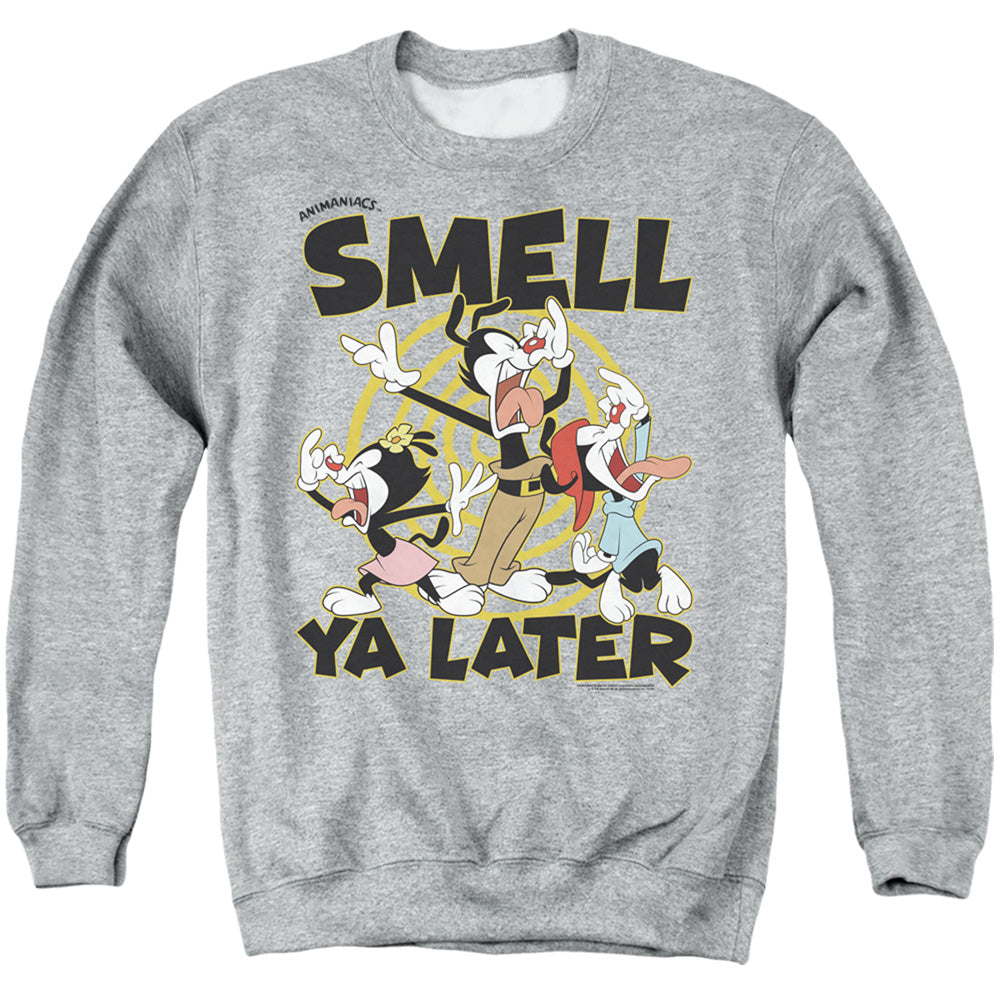 Animaniacs Smell Ya Later Mens Crewneck Sweatshirt Athletic Heather