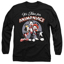 Load image into Gallery viewer, Animaniacs Its Time For Mens Long Sleeve Shirt Black
