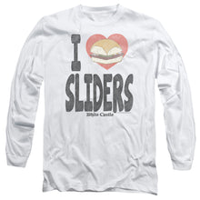 Load image into Gallery viewer, White Castle I Heart Sliders Mens Long Sleeve Shirt White
