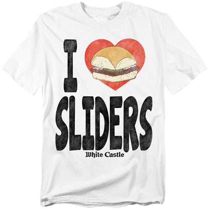 White Castle I Heart Sliders Mens T Shirt White