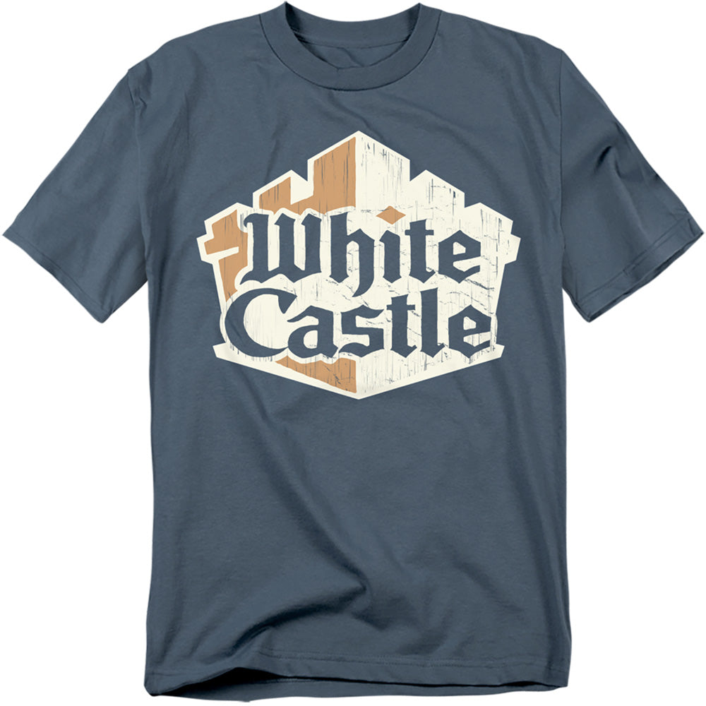 White Castle Torn Logo Mens T Shirt Slate