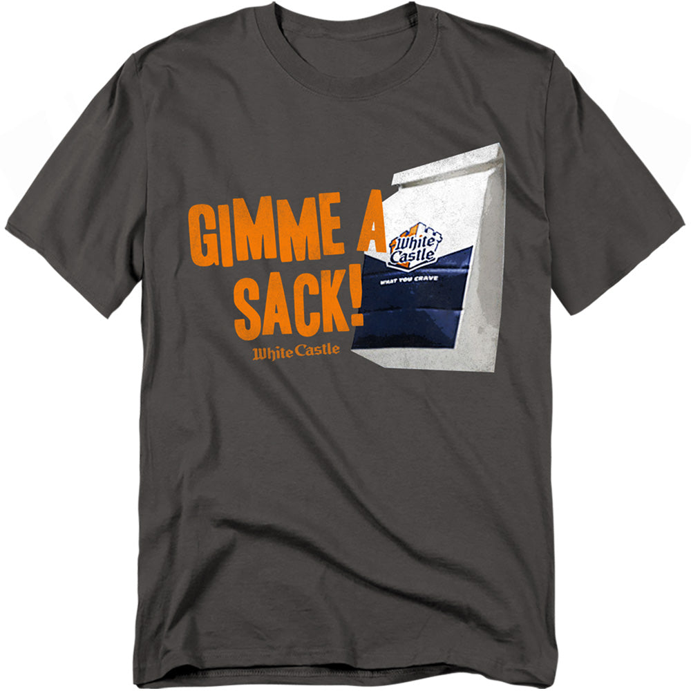 White Castle Gimmie A Sack Mens T Shirt Charcoal