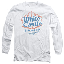 Load image into Gallery viewer, White Castle Lets Eat Mens Long Sleeve Shirt White
