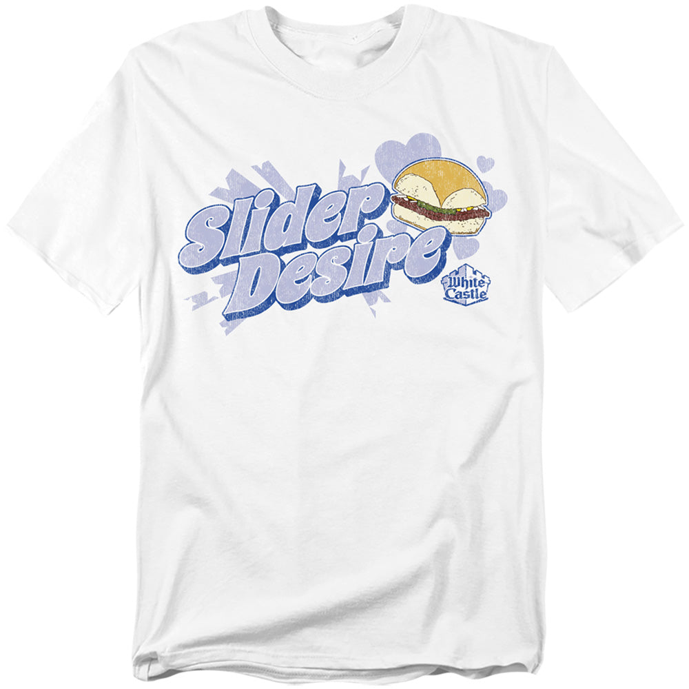White Castle Slider Desire Mens T Shirt White