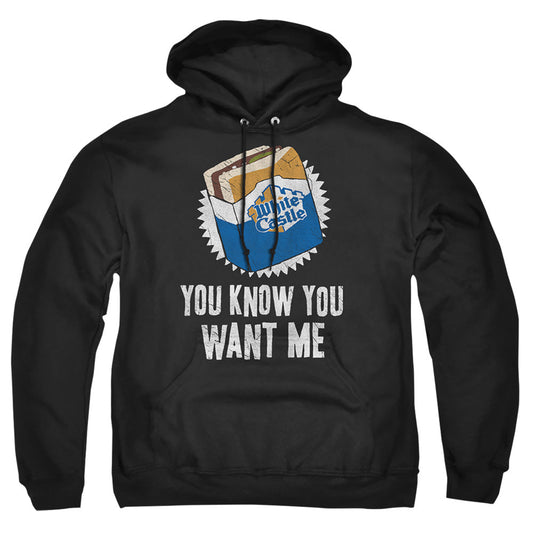 White Castle Want Me Mens Hoodie Black