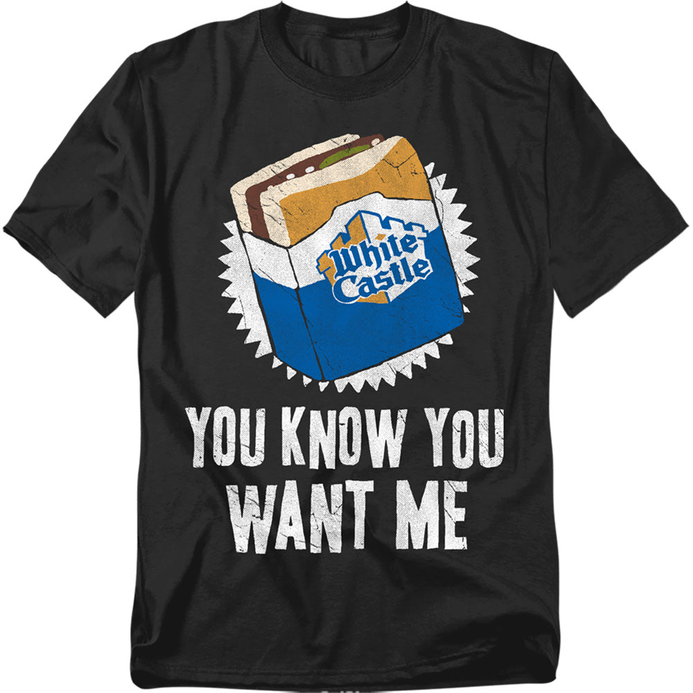 White Castle Want Me Mens T Shirt Black