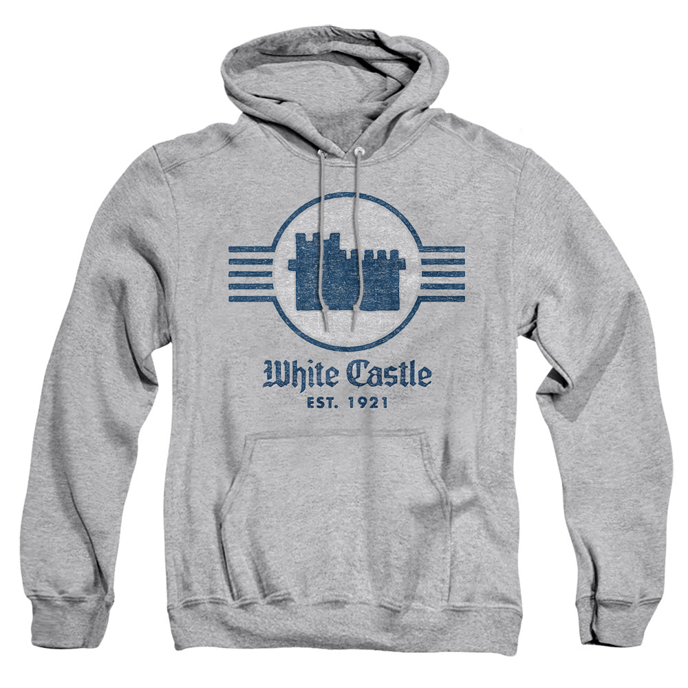White Castle Emblem Mens Hoodie Athletic Heather