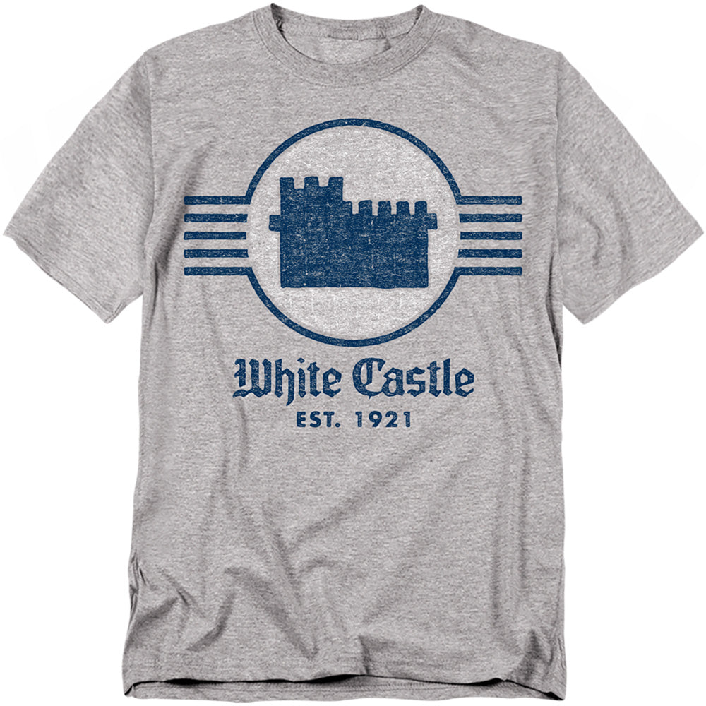 White Castle Emblem Mens T Shirt Athletic Heather