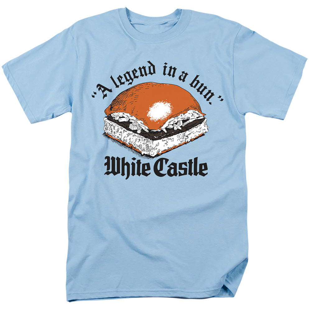 White Castle Legend In A Bun Mens T Shirt Light Blue