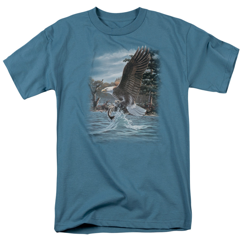 Wildlife The North Woods Bald Eagle Mens T Shirt Slate