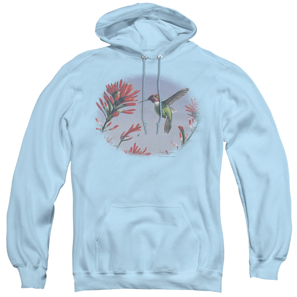 Wildlife Annas Hummingbird Mens Hoodie Light Blue