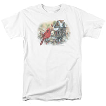 Load image into Gallery viewer, Wildlife Cardinals Rustic Retreat Mens T Shirt White
