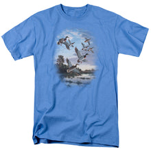 Load image into Gallery viewer, Wildlife Evening Flight Mallards Mens T Shirt Carolina Blue
