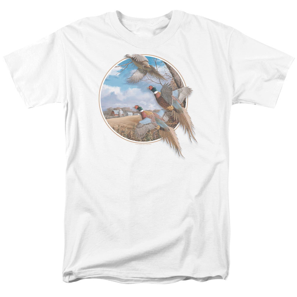 Wildlife October Memories Pheasants Mens T Shirt White