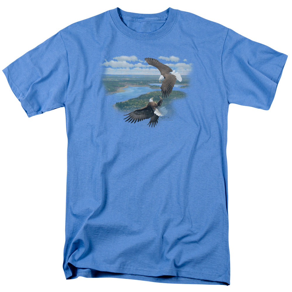 Wildlife Sky Dancers Mens T Shirt Carolina Blue