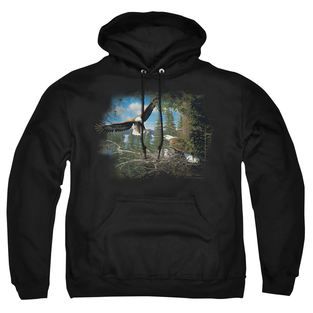 Wildlife Spring Bald Eagles Mens Hoodie Black