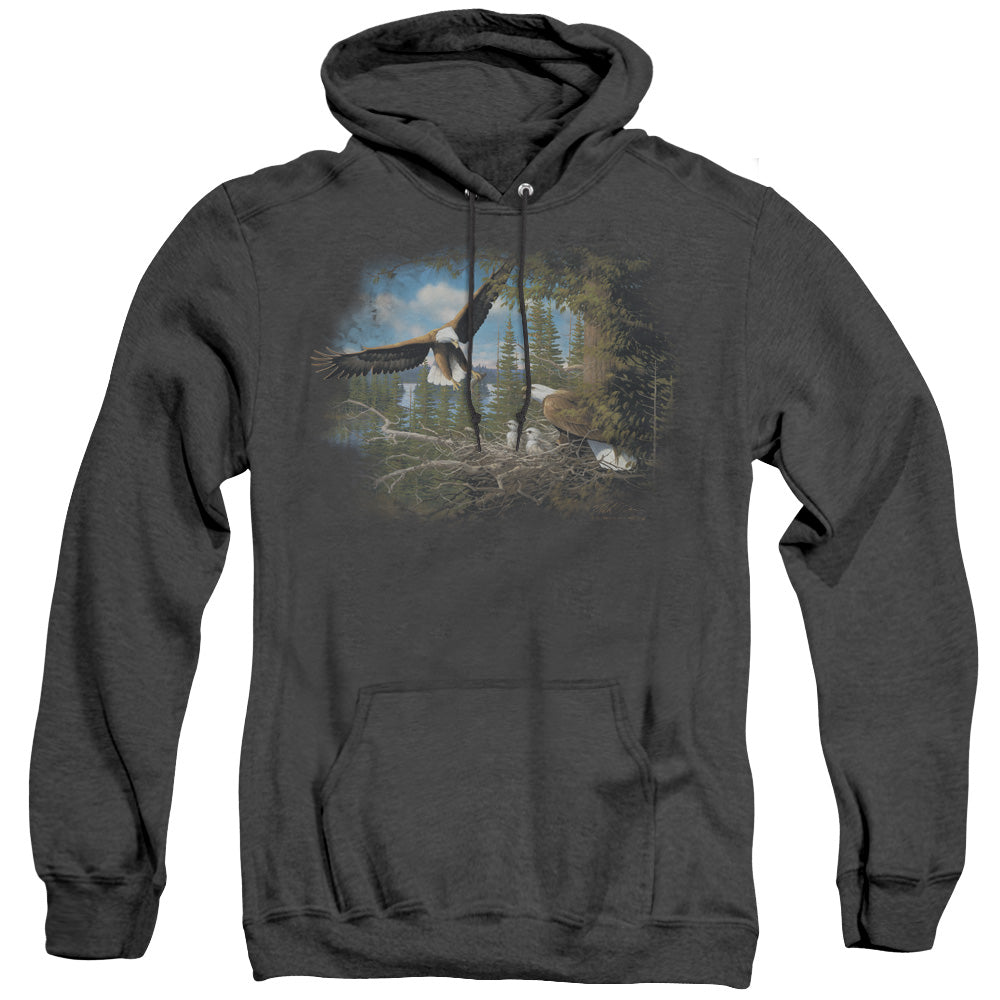 Wildlife Spring Bald Eagles Heather Mens Hoodie Black