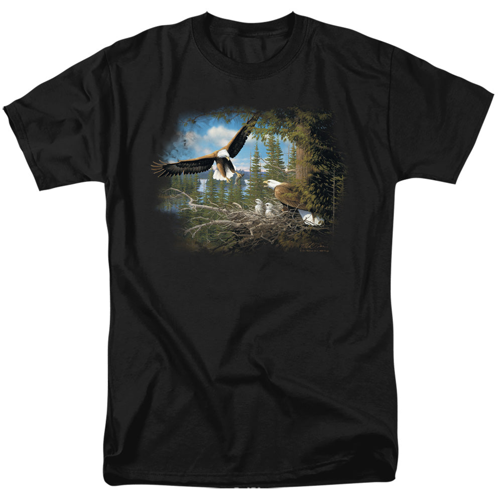 Wildlife Spring Bald Eagles Mens T Shirt Black