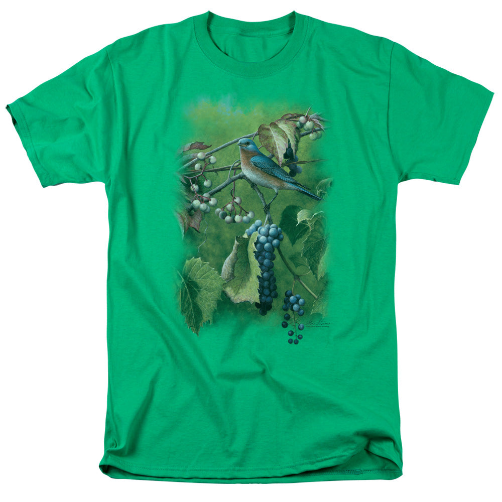 Wildlife Summertime Estrn Bluebird Mens T Shirt Kelly Green