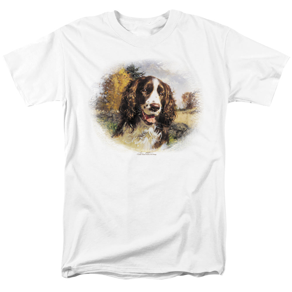 Wildlife Springer Spaniel Head Mens T Shirt White