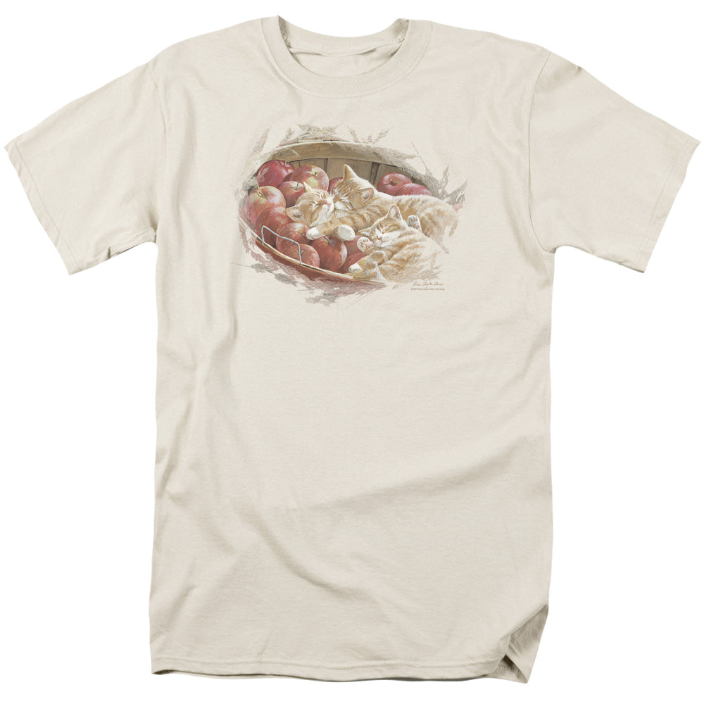 Wildlife Apples And Oranges Mens T Shirt Cream