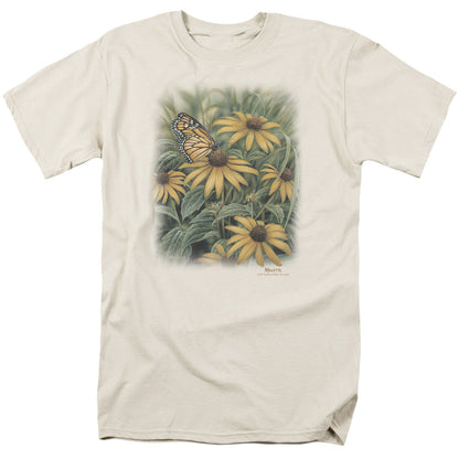 Wildlife Monarch Butterfly Mens T Shirt Cream