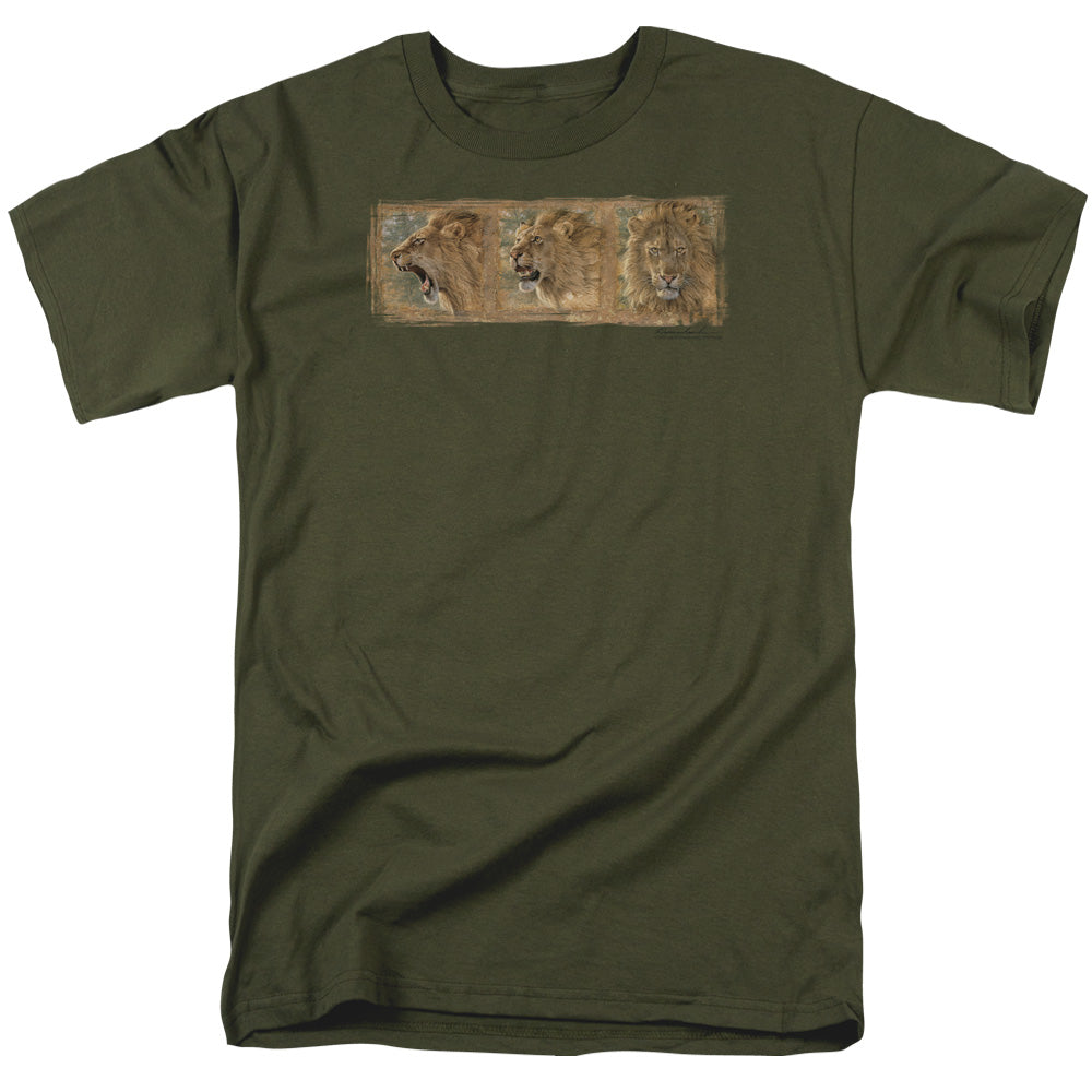 Wildlife Mood Swing Mens T Shirt Military Green