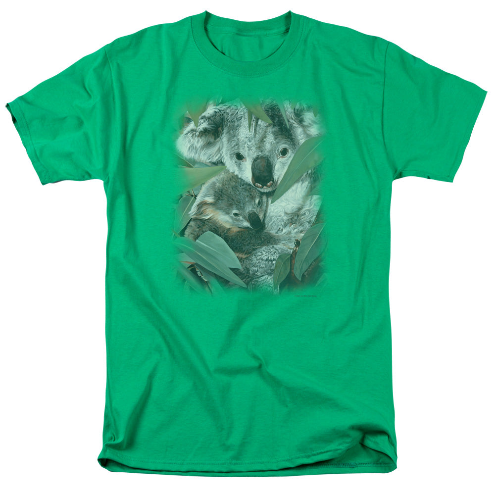 Wildlife Motherhood Mens T Shirt Kelly Green