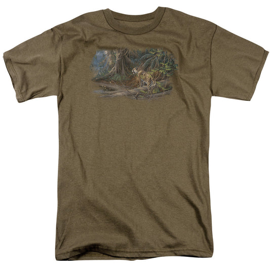 Wildlife River Heat Jajuar Mens T Shirt Safari Green