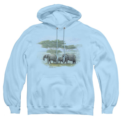 Wildlife Heart Of Africa Mens Hoodie Light Blue