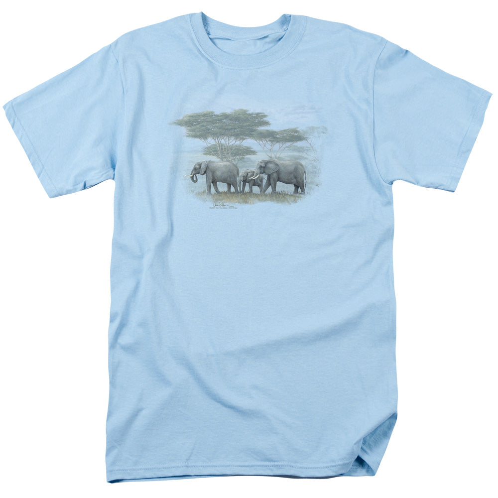 Wildlife Heart Of Africa Mens T Shirt Light Blue
