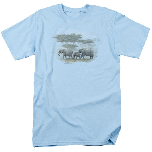 Wildlife Heart Of Africa Mens T Shirt Light Blue