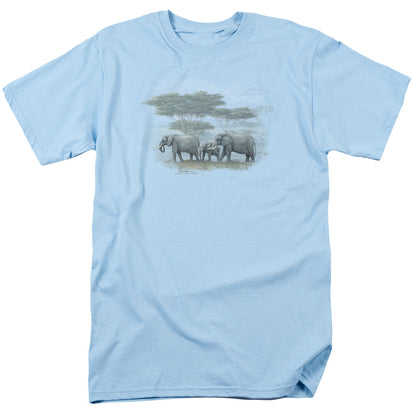 Wildlife Heart Of Africa Mens T Shirt Light Blue