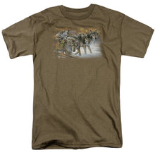 Load image into Gallery viewer, Wildlife Body Language Mens T Shirt Safari Green
