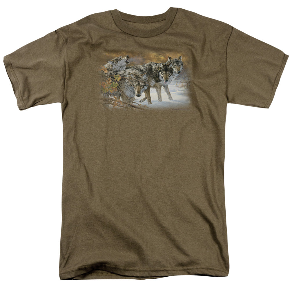 Wildlife Body Language Mens T Shirt Safari Green