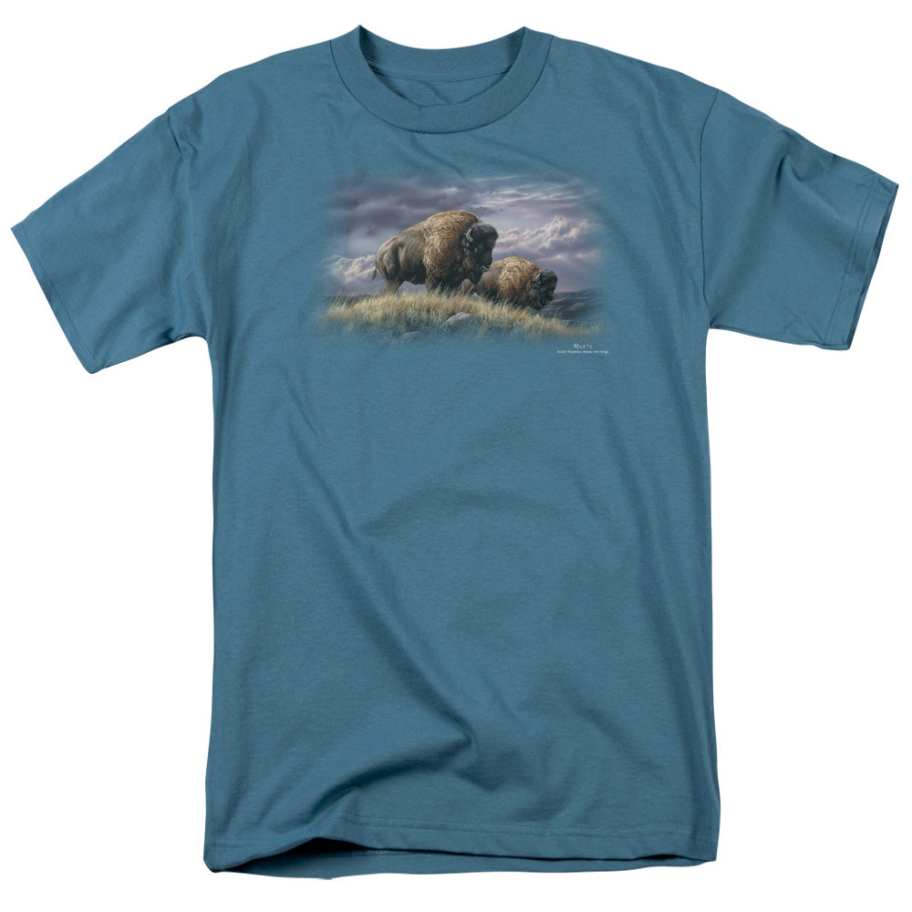 Wildlife Nomads Of The Plains Mens T Shirt Slate