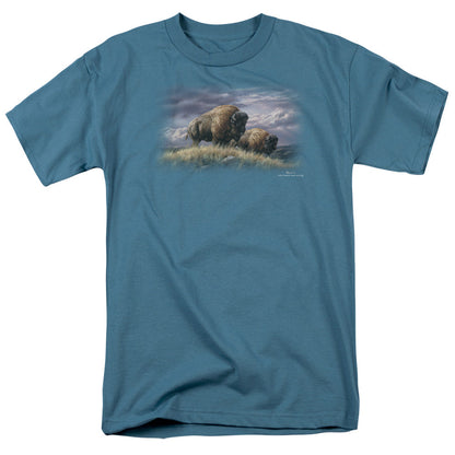 Wildlife Nomads Of The Plains Mens T Shirt Slate
