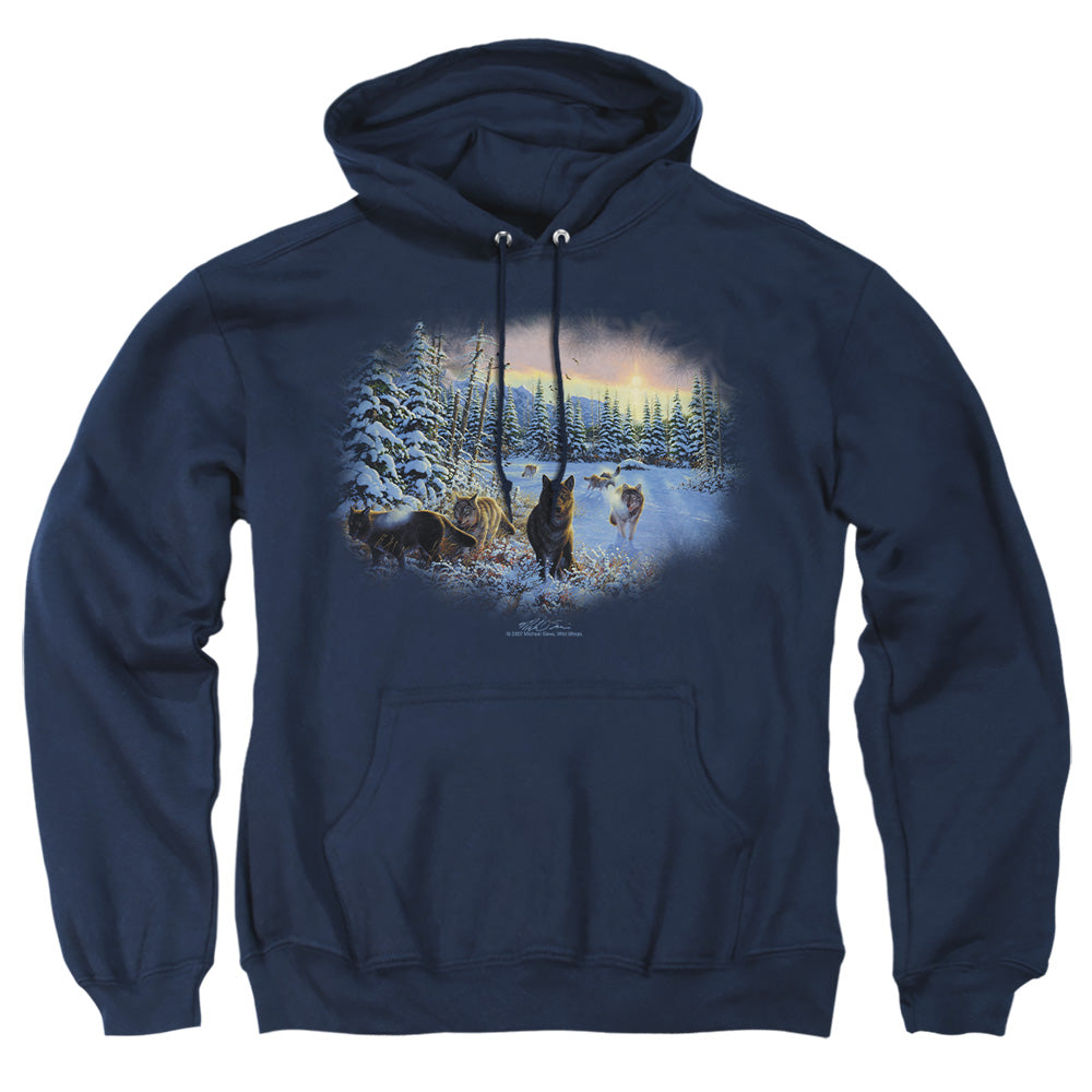 Wildlife Hunters Moon The Spoils Mens Hoodie Navy