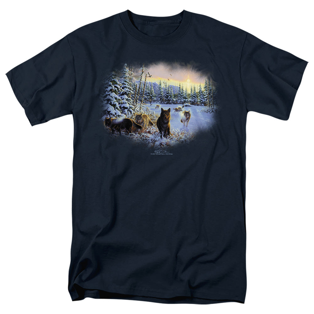 Wildlife Hunters Moon The Spoils Mens T Shirt Navy