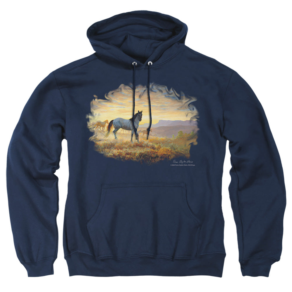 Wildlife Dust At Dawn Mens Hoodie Navy
