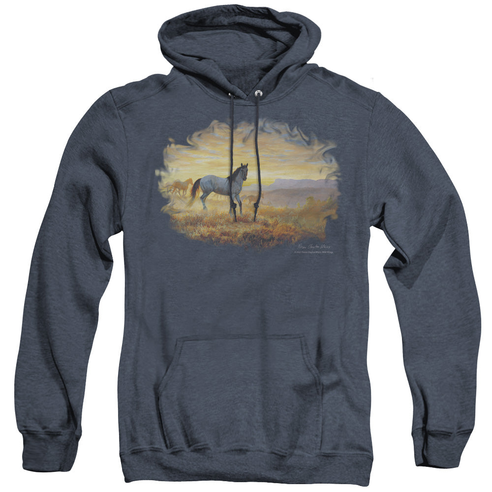 Wildlife Dust At Dawn Heather Mens Hoodie Navy