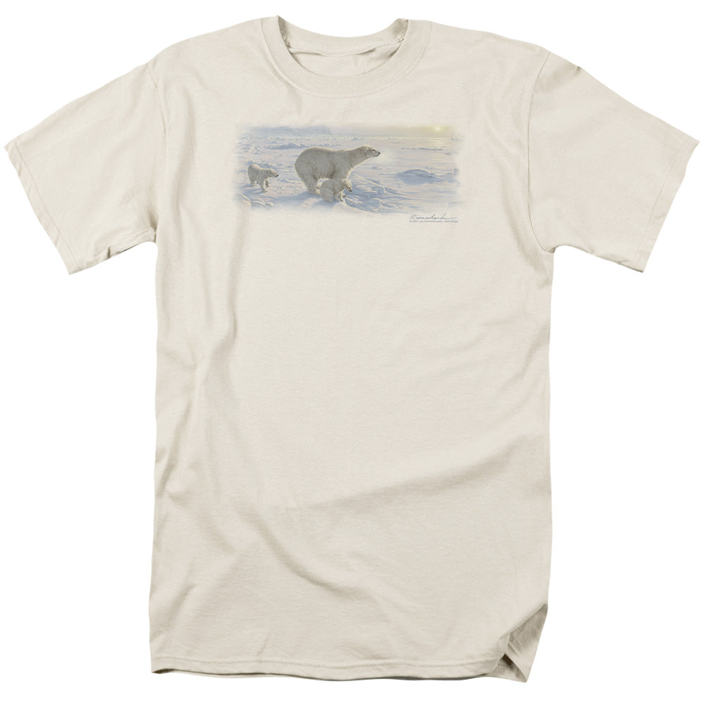 Wildlife On The Edge Mens T Shirt Cream