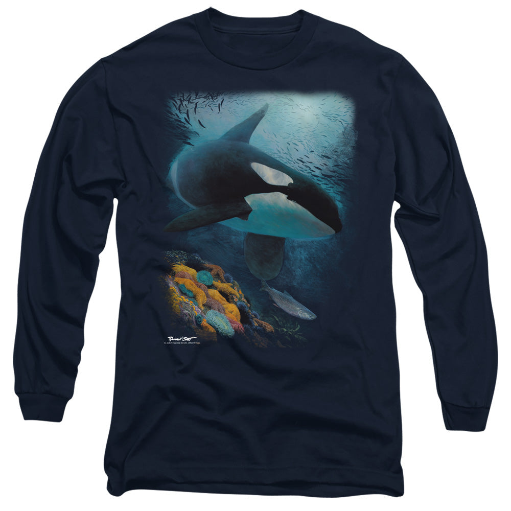 Wildlife Salmon Hunter Orcamens Long Sleeve Shirt Navy