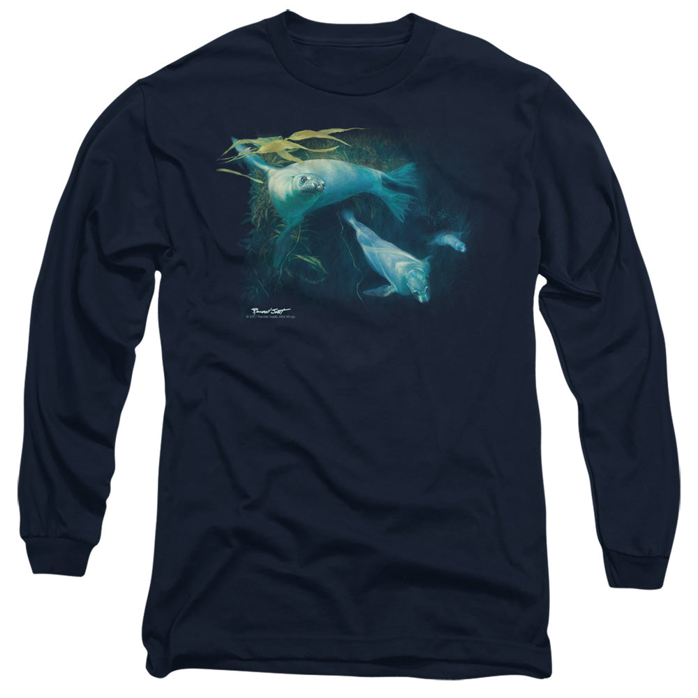 Wildlife Kelp Patrol Mens Long Sleeve Shirt Navy