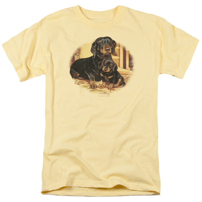 Wildlife Picture Perfect Dachshunds Mens T Shirt Banana