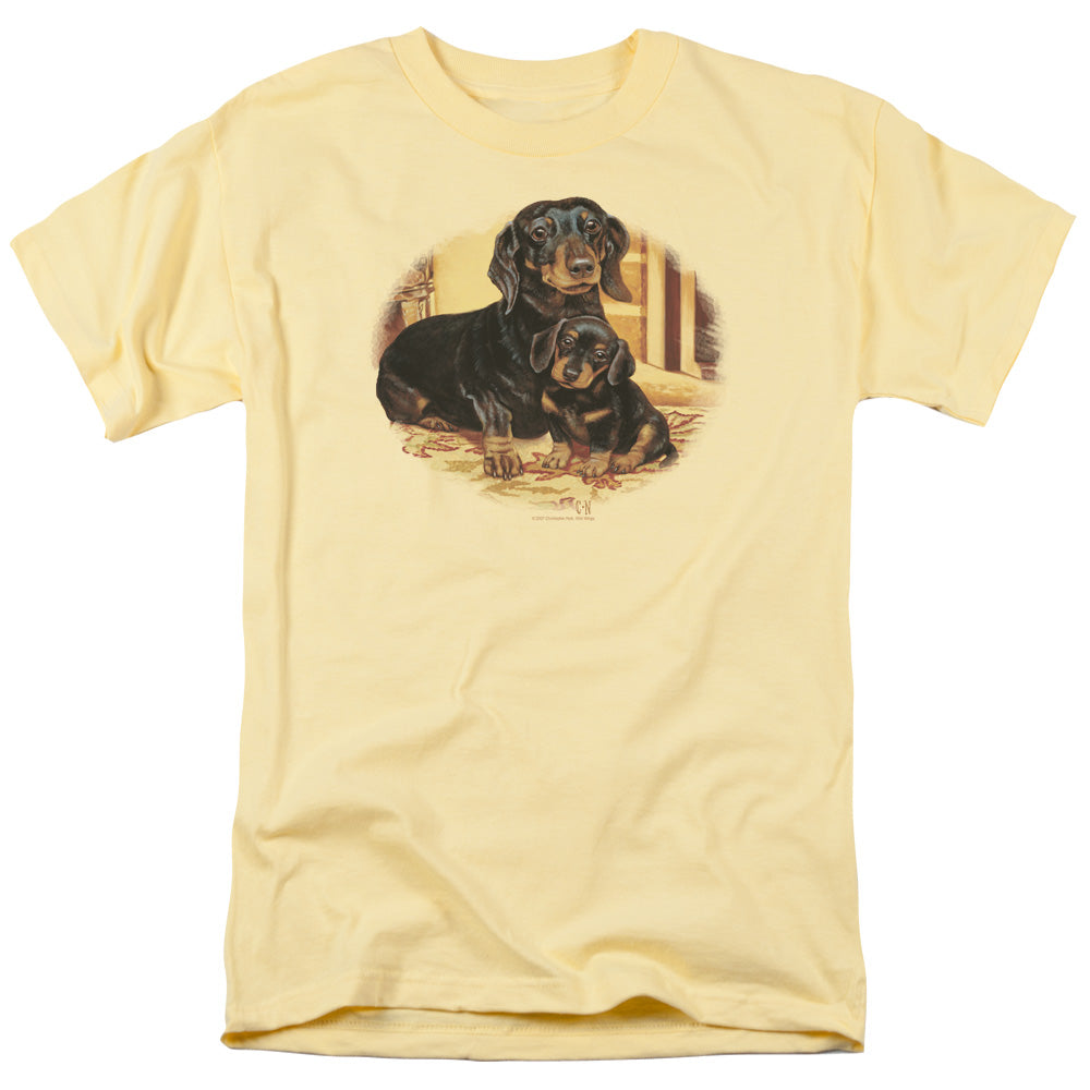 Wildlife Picture Perfect Dachshunds Mens T Shirt Banana